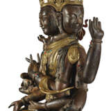 A PARCEL-GILT REPOUSSÉ BRONZE FIGURE OF USHNISHAVIJAYA - photo 5