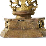 AN INSCRIBED GILT-BRONZE FIGURE OF SEATED VASUDHARA - photo 5