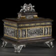 A FINE ITALIAN STEEL, SILVER AND GOLD DAMASCENED TABLE CASKET - Now at the auction