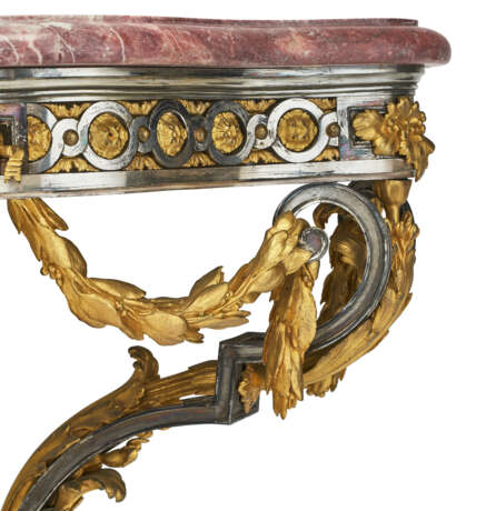 A FINE ORMOLU AND SILVERED-BRONZE CONSOLE TABLE - photo 6