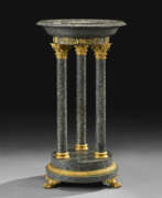 Schweden. A SWEDISH ORMOLU-MOUNTED GREY GRANITE (&#39;&#197;SBYDIABAS&#39;) TAZZA