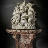 A MONUMENTAL FRENCH WHITE AND ROUGE LANGUEDOC MARBLE FOUNTAIN AND BASIN - photo 1