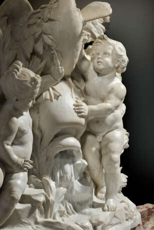 A MONUMENTAL FRENCH WHITE AND ROUGE LANGUEDOC MARBLE FOUNTAIN AND BASIN - photo 6