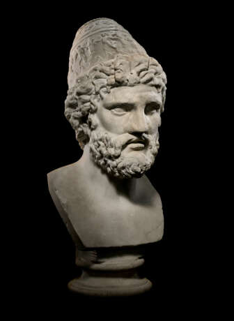 A ROMAN MARBLE BUST OF ODYSSEUS - photo 1