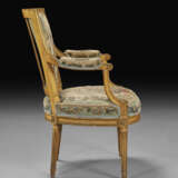 A SUITE OF LOUIS XVI GILT WALNUT AND BEAUVAIS TAPESTRY SEAT FURNITURE - photo 8