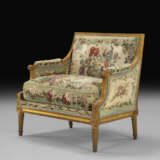 A SUITE OF LOUIS XVI GILT WALNUT AND BEAUVAIS TAPESTRY SEAT FURNITURE - photo 11