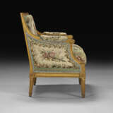 A SUITE OF LOUIS XVI GILT WALNUT AND BEAUVAIS TAPESTRY SEAT FURNITURE - photo 12