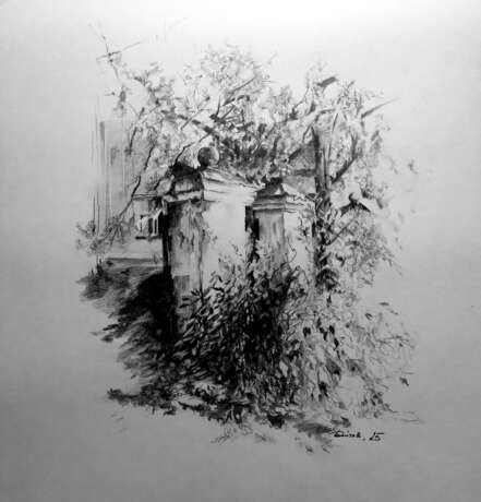 Желтый дом. \ Мой город Paper Pencil Romanticism Landscape painting Россия Томск 2025 - photo 1