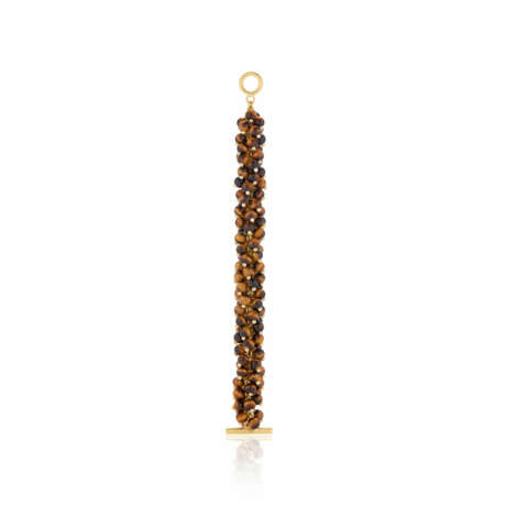 ALETTO BROTHERS SET OF TIGER EYE'S QUARTZ AND DIAMOND JEWELRY WITH UNSIGNED NECKLACE - фото 8