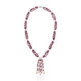 NO RESERVE | CULTURED PEARL, RUBY AND DIAMOND NECKLACE - Foto 3