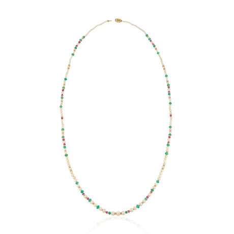 BULGARI NATURAL PEARL, MULTI-GEM AND DIAMOND NECKLACE - photo 5