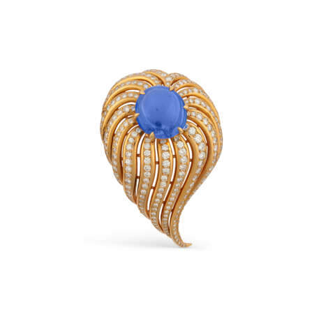 BULGARI BROCHE SAPHIR ET DIAMANTS - photo 1