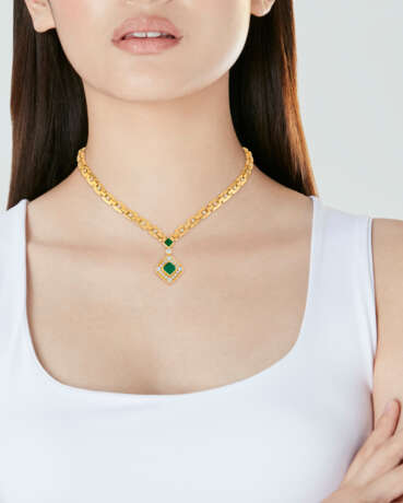 COLLIER ÉMERAUDE ET DIAMANTS - photo 4