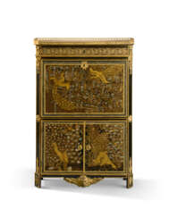 A LOUIS XVI ORMOLU-MOUNTED EBONY, JAPANESE NAMBAN LACQUER AND VERNIS MARTIN SECRETAIRE A ABATTANT