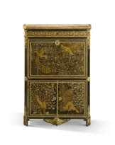 A LOUIS XVI ORMOLU-MOUNTED EBONY, JAPANESE NAMBAN LACQUER AND VERNIS MARTIN SECRETAIRE A ABATTANT