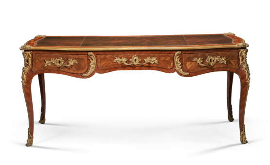 A LOUIS XV ORMOLU-MOUNTED TULIPWOOD AND KINGWOOD BUREAU PLAT - photo 1