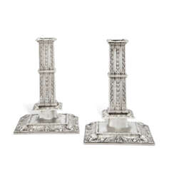 A PAIR OF CHARLES II SILVER CANDLESTICKS