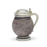 A CONTINENTAL SILVER-GILT MOUNTED STONEWARE TANKARD - photo 1