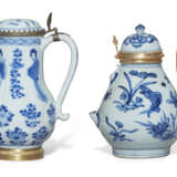 TWO ORMOLU-MOUNTED CHINESE EXPORT PORCELAIN BLUE AND WHITE TEAWARES - photo 1