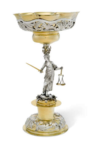 A SWISS PARCEL-GILT SILVER CUP - Foto 1