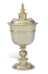 AN ELIZABETH I PARCEL-GILT SILVER CUP AND COVER