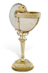 A SILVER-GILT MOUNTED NAUTILUS SHELL CUP