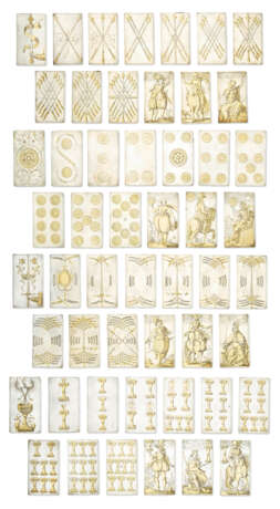 AN EXTREMELY RARE SET OF GERMAN PARCEL-GILT SILVER PLAYING CARDS - photo 1