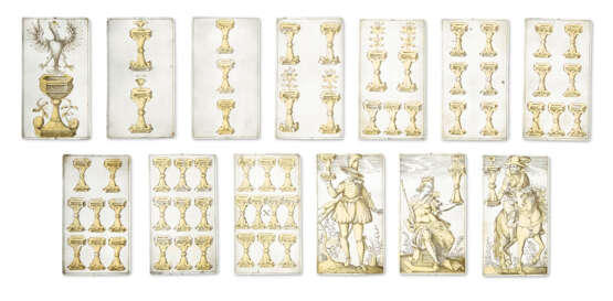 AN EXTREMELY RARE SET OF GERMAN PARCEL-GILT SILVER PLAYING CARDS - photo 4