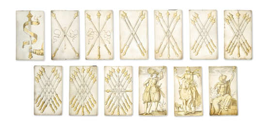 AN EXTREMELY RARE SET OF GERMAN PARCEL-GILT SILVER PLAYING CARDS - photo 5