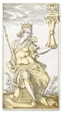 AN EXTREMELY RARE SET OF GERMAN PARCEL-GILT SILVER PLAYING CARDS - photo 11