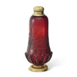 A GERMAN SILVER-GILT MOUNTED RUBY GLASS FLASK - photo 1