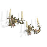 A PAIR OF AUSTRIAN ORMOLU AND ENAMELED TWO-BRANCH WALL-LIGHTS - photo 3