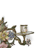 A PAIR OF AUSTRIAN ORMOLU AND ENAMELED TWO-BRANCH WALL-LIGHTS - photo 5