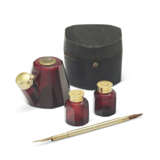 A GERMAN SILVER-GILT AND RUBY GLASS WRITING SET - photo 2