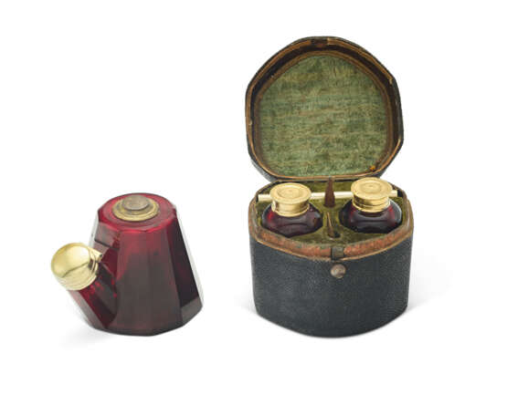 A GERMAN SILVER-GILT AND RUBY GLASS WRITING SET - photo 3