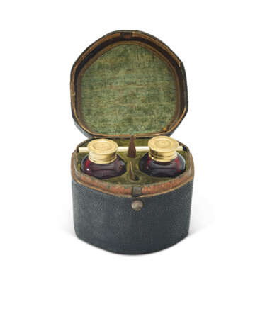 A GERMAN SILVER-GILT AND RUBY GLASS WRITING SET - photo 4