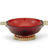 A GERMAN SILVER-GILT MOUNTED RUBY GLASS TWO-HANDLED BOWL - photo 1