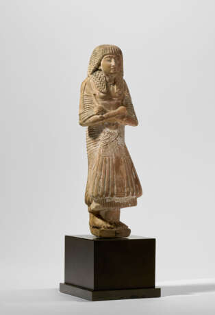 AN EGYPTIAN LIMESTONE OVERSEER SHABTI - photo 2