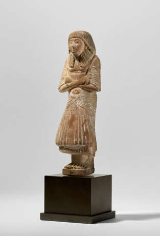 AN EGYPTIAN LIMESTONE OVERSEER SHABTI - photo 3