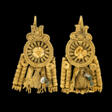 A PAIR OF GREEK GOLD AND ENAMEL EARRINGS - Аукционные цены