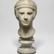 A ROMAN MARBLE ARCHAISTIC HEAD OF A GODDESS - Now at the auction