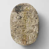 AN EGYPTIAN STEATITE COMMEMORATIVE SCARAB FOR AMENHOTEP III - фото 1