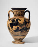 Période archaïque. AN ATTIC BLACK-FIGURED NECK-AMPHORA