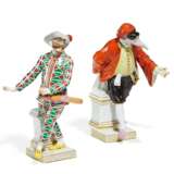 Pantalone und Harlekin aus der Commedia dell' Arte. Meissen - Foto 1