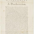 Proclamation of Thanksgiving at the end of the Whiskey Rebellion - Auction prices