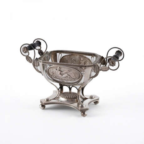 SILVER BIEDEMEIER SUGAR BOWL WITH RIVER GOD - photo 1