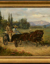 Franz Adam. Ausfahrt im Zweispänner