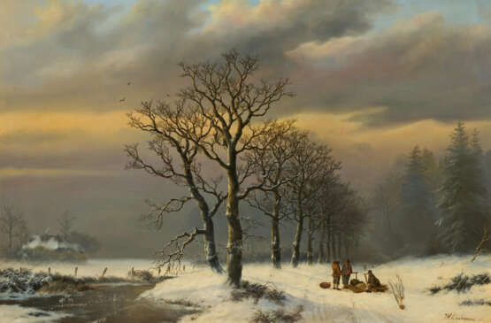 Willem Bodeman. Holzfäller in winterlicher Landschaft - photo 1