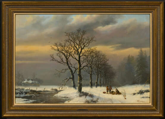 Willem Bodeman. Holzfäller in winterlicher Landschaft - photo 2