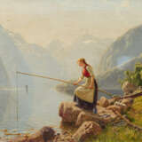 Hans Dahl. Angelndes Mädchen am Fjord - photo 1